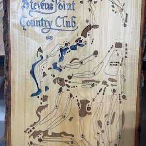  Golfplatz Gravur - Jeder Platz verfügbar - Epoxy Füllung verfügbar - Benutzerdefinierte Golf Platz Gravur - Bandon Dunes - Pebble Beach -