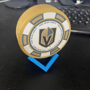Hockey Puck Display - Single Puck Holder - Customizable colors