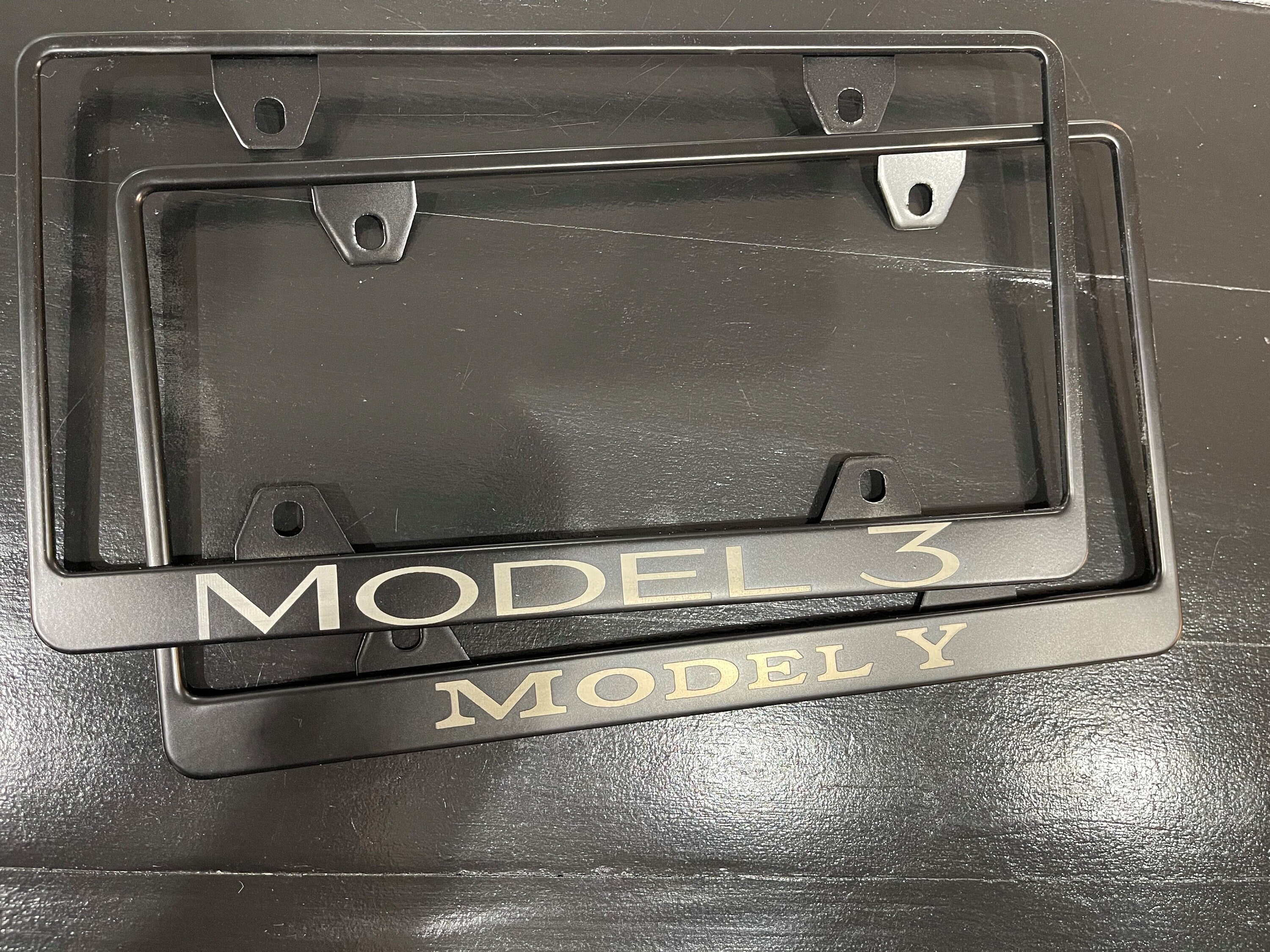Custom Made License Plate Frame Matte Black Etsy