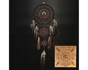 Dia 9.8 Length 27.5 Birthday Gift for Girls, AIXIANG 2Pack Extra Large Boho Dream Catcher White Gold Feather Dream Catcher Wall Decor Wedding Decoration