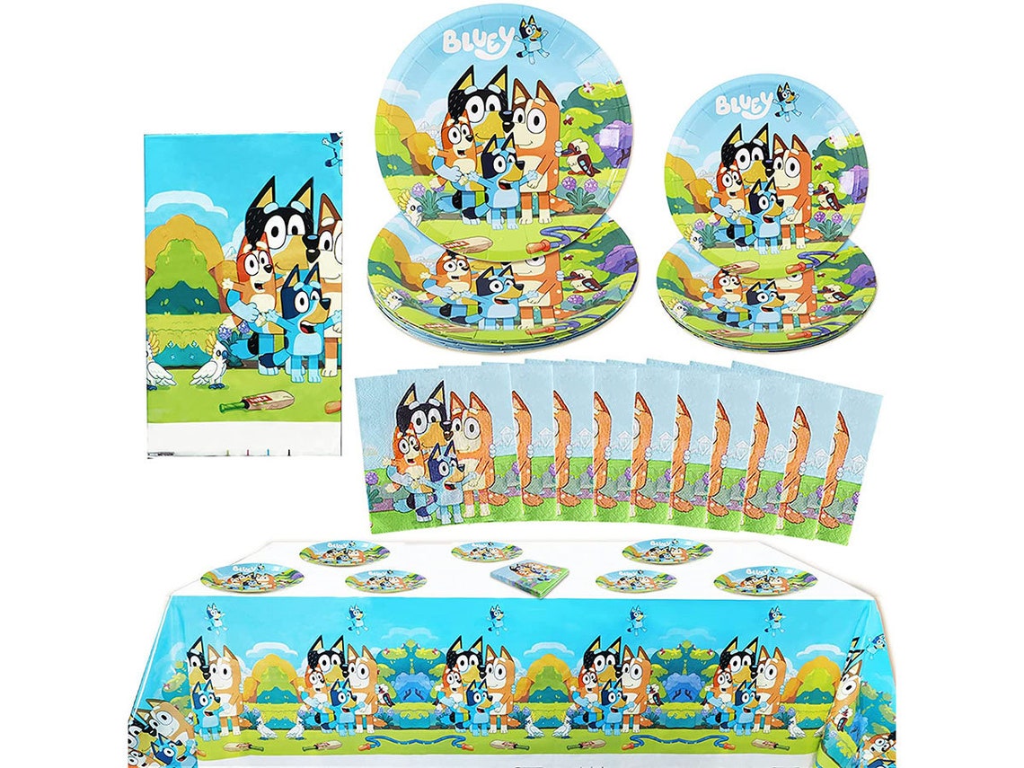 Bluey Party Supplies Bluey Themed Birthday Tableware Bluey Etsy