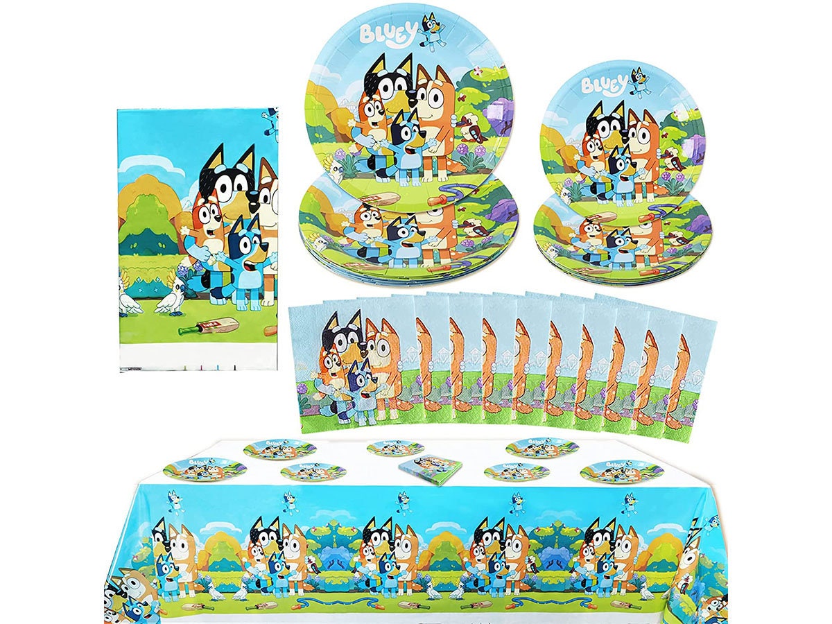 Bluey Party Supplies Bluey Themed Birthday Tableware Bluey Etsy
