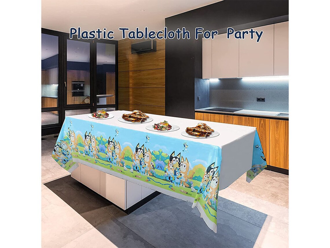 Bluey Party Supplies Plastic Tablecloths for Rectangle Tables Etsy