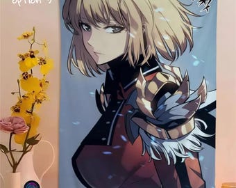 Solo Leveling Tapestry, Sung Jin Woo, Anime Gaming Room Decor