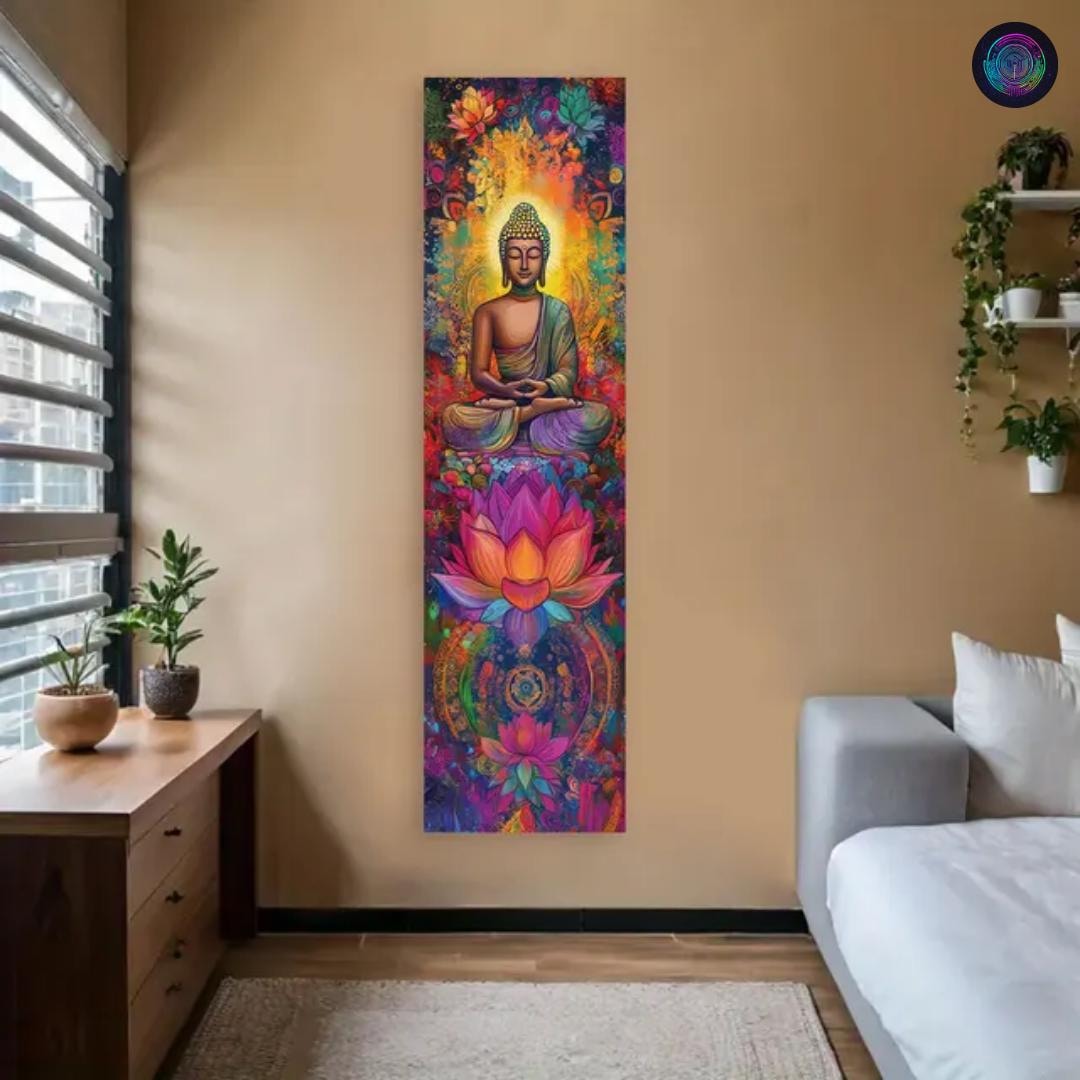 Buddha & Lotus Vertical Canvas Print: Spiritual Zen Decor - Etsy