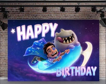 Elio Birthday Backdrop | Outer Space Party Banner