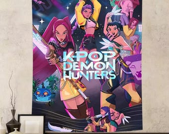 K-Pop Demon Hunter Tapestry | Anime Room Decor