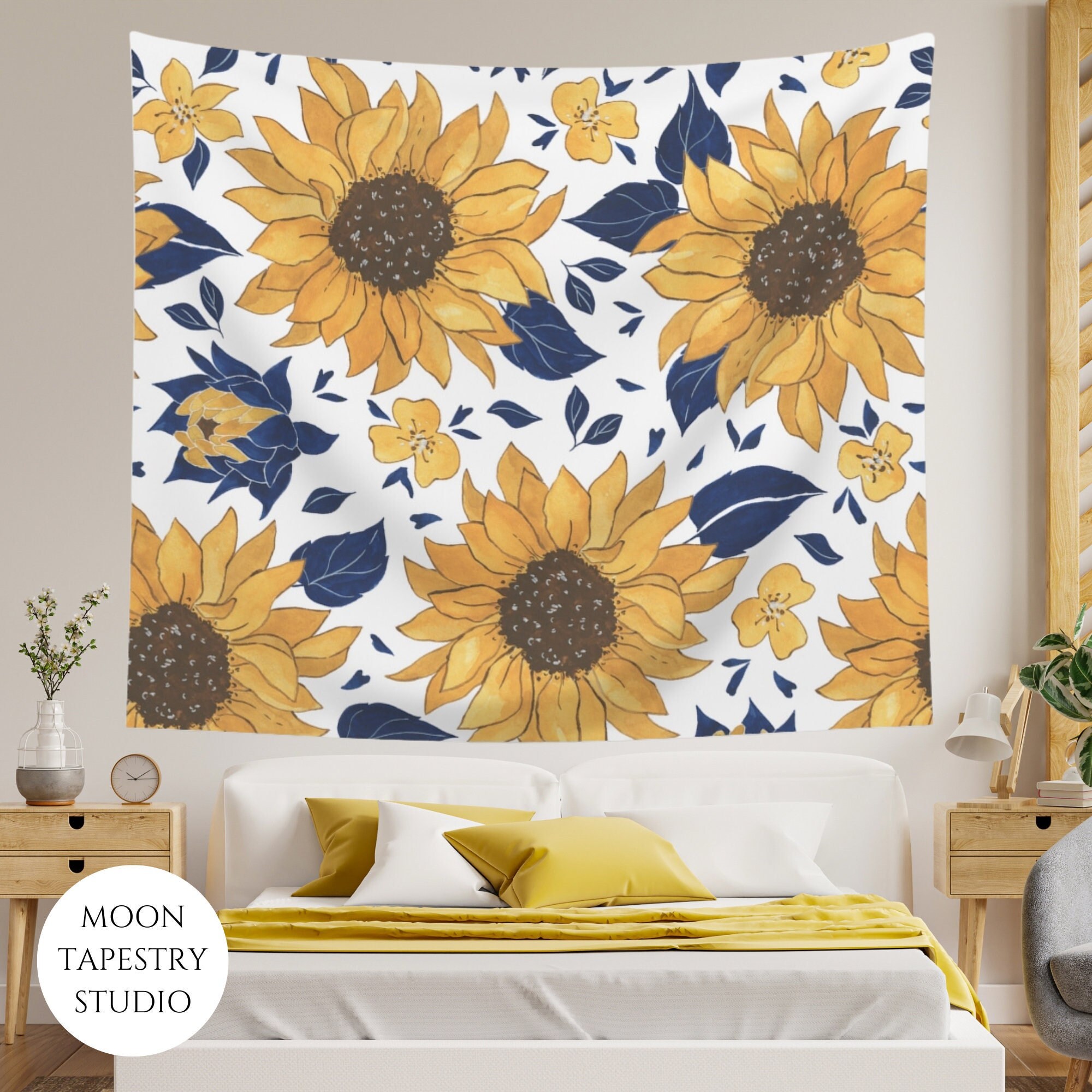 Discover sunflower floral Tapestry