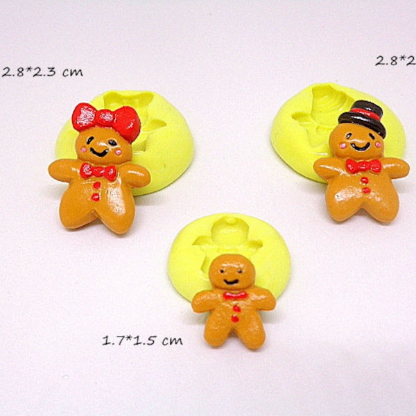 Moule silicone Enfant Famille Pain d'épice, Noël, Gourmandise, Biscuit, Gâteau