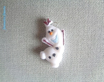 Charm ou Breloque Olaf de Reine des Neiges en Pâte polymère Fimo - Vendu à l'unité