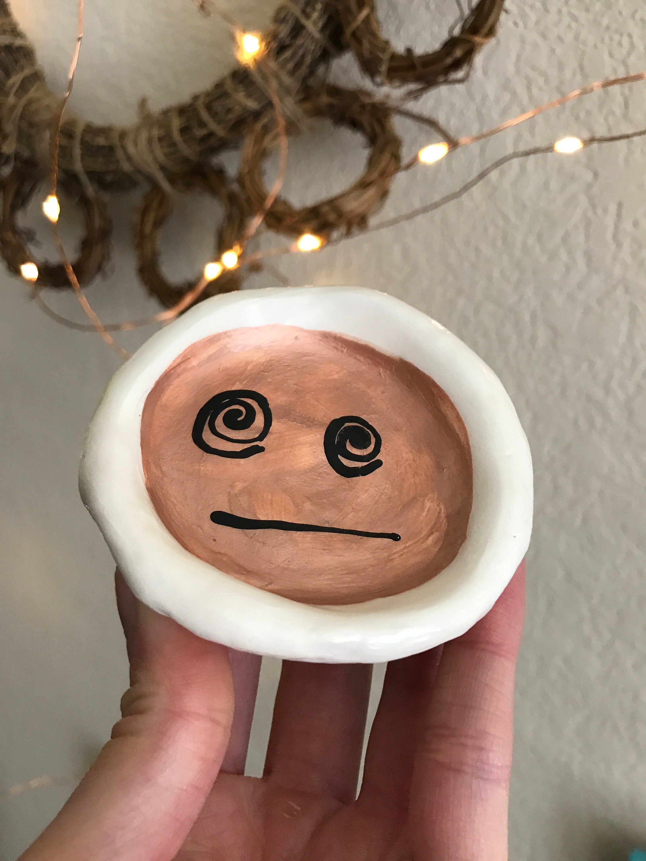 DISCOUNTED Crazy eyes dude clay dish Miscellaneous Blobbies Etsy