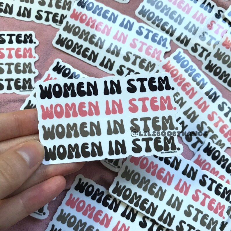 Stem Label Sticker Glossy Sticker, Women in Stem Sticker, Steminist, Vinyl Sticker, Laptop ...