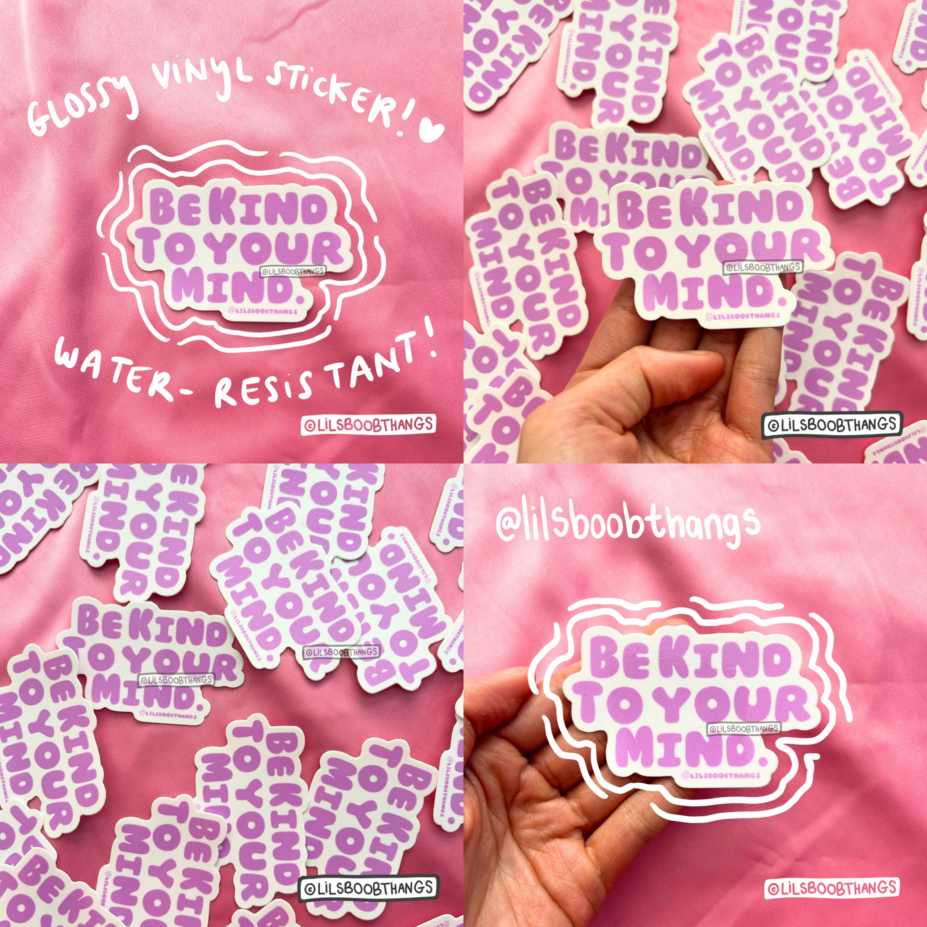 Be Kind to Your Mind Vinyl Sticker, Mental Health Sticker, Pharmacy ...