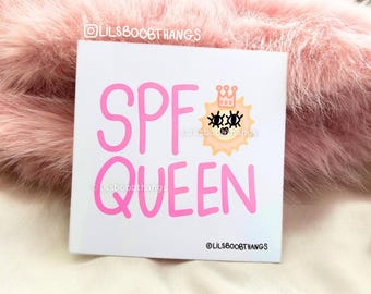 Wear your SPF, SPF Queen, print or Vinyl Sticker, Wear your SPF sticker, laptop sticker, water bottle sticker | @lilsboobthangs