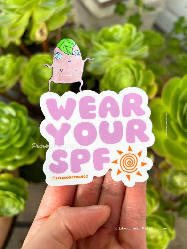 Glossy Sunscreen Sticker, Sunscreen Sticker, Bulk Bundle Vinyl Stickers ...