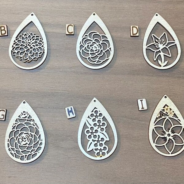 Flower teardrop blanks