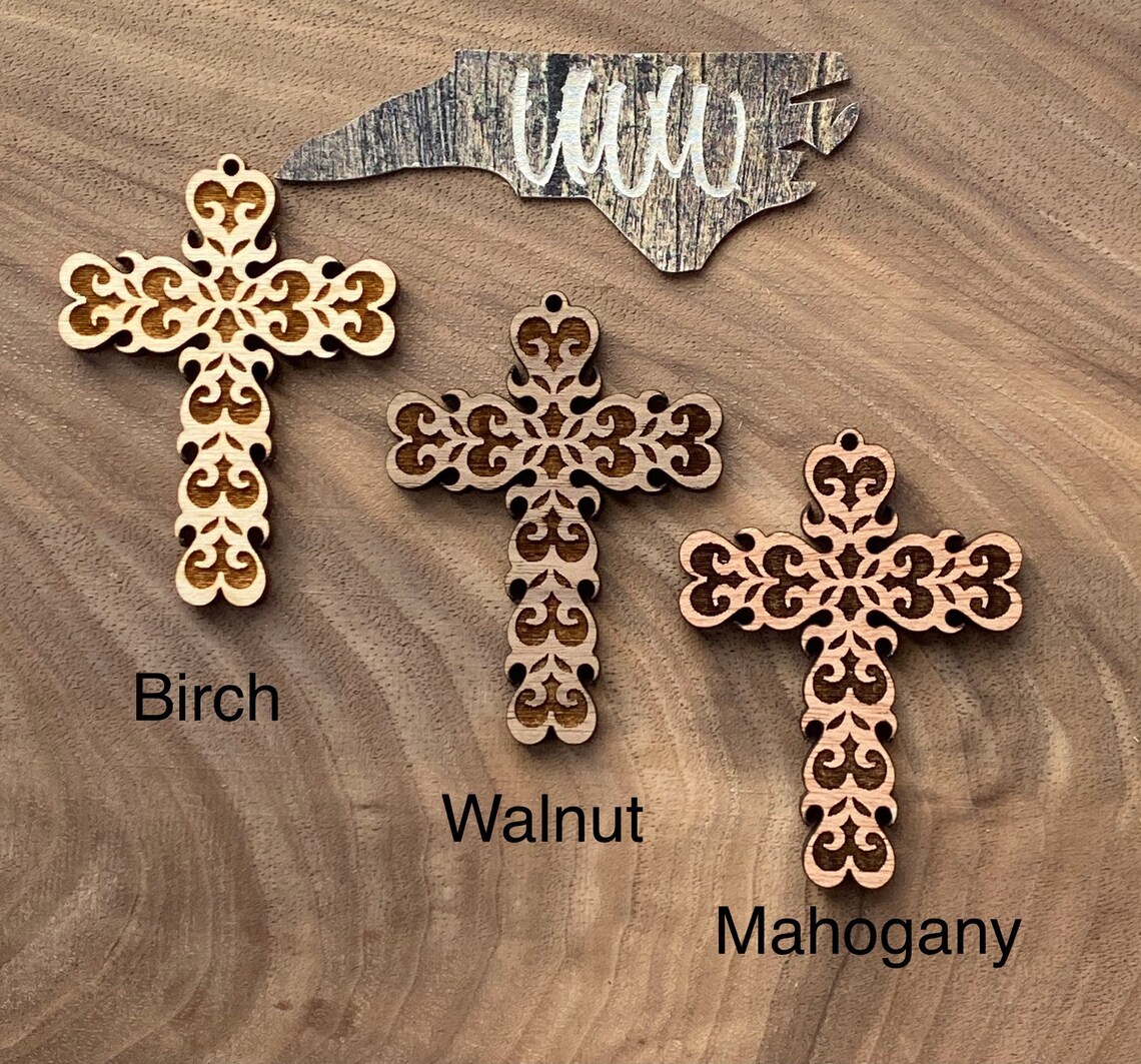 Intricate Engraved Cross PAIRS - Etsy