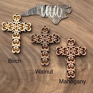 Intricate Engraved Cross PAIRS