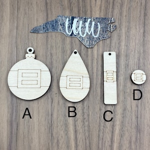 Santa belt Dangles and Stud PAIRS