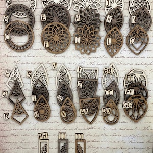 Laser Cut Earring blank multiple styles PAIRs