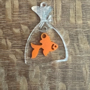 Goldfish in a Bag Dangle PAIRS