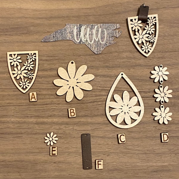 Daisy Teardrops, Dangles, Chain and connector