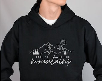 Bring mich in die Berge Hoodie, Berg Hoodie, Outdoorsy Hoodie, NM Mountain Hoodie, Minimalist Mountain Hoodie, Bring mich in die Berge