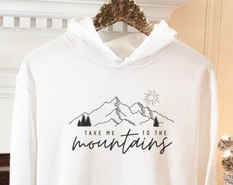 Bring mich in die Berge Hoodie, Berg Hoodie, Outdoorsy Hoodie, NM Mountain Hoodie, Minimalist Mountain Hoodie, Bring mich in die Berge