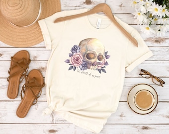 Skull & Flowers Shirt, Skull and Flowers Shirt, Girly Skull Shirt, Kleurrijk Skull Shirt, Til Death Do Us Part Shirt, Halloween Shirt, Love