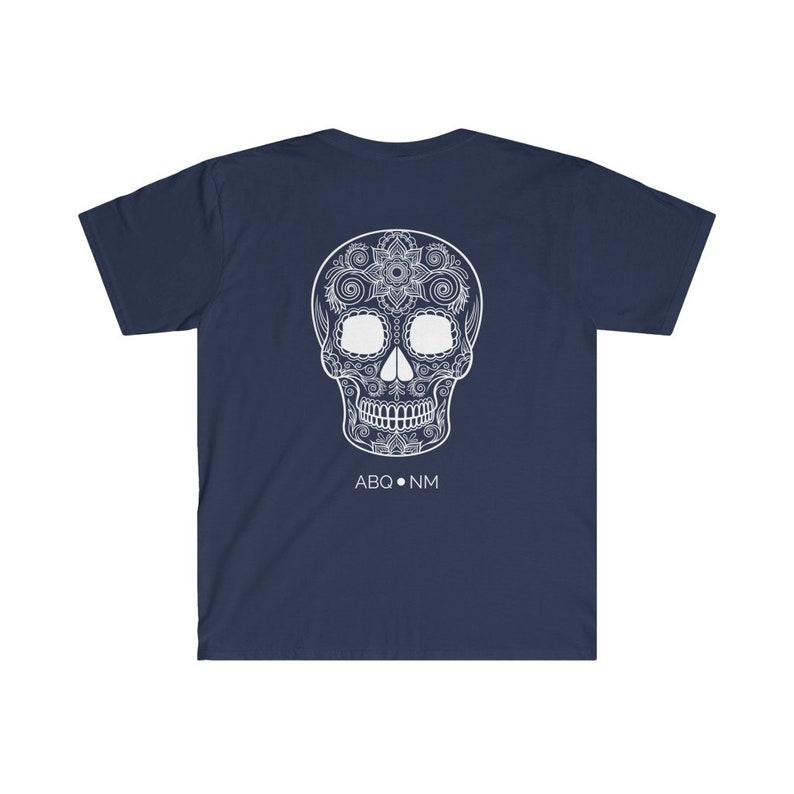 Día de los Muertos Sugar Skull Striped T-Shirt