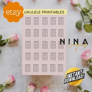 Ukulele, ukelele blank chord stamps | Estampas, pegatinas para acordes en ukulele/ukelele