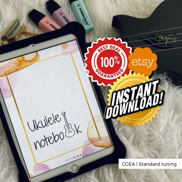 Ukulele notebook | Compatible with GoodNotes