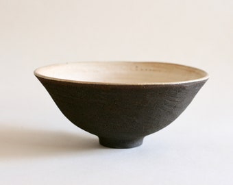Handmade Black Ceramic bowl |  Small Serving bowl | Japanese style pottery
