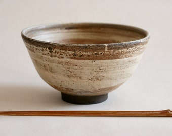 Cream Ceramic Noodle bowl | Soup bowl | Japanese style pottery