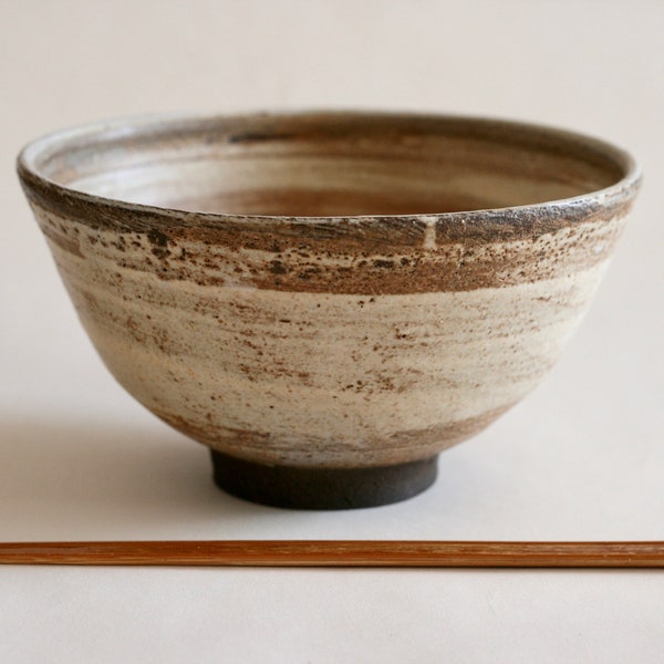Cream Ceramic Noodle bowl | Soup bowl | Japanese style pottery