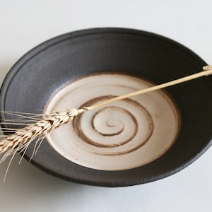 Piatto in ceramica nera / Ceramica in stile giapponese