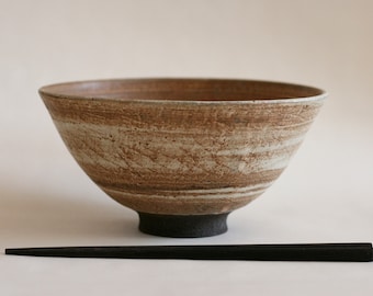 Handmade Cream Ramen bowl | Pottery Soup bowl | Japanese style bowl