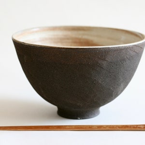 Black Ceramic Noodle bowl | Soup bowl | Japanese style pottery