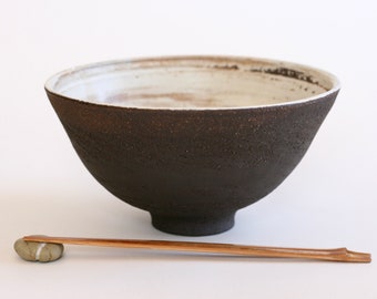 Black Ceramic Ramen bowl | Soup bowl | Salad Bowl | Japanese style pottery