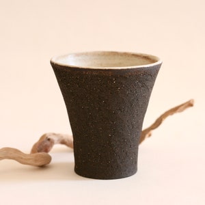 Black ceramic cup | Pottery Tumbler | Japanese style pottery