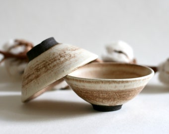 Set of Two - Ceramic tiny dish | Mini Bowl | Soy Sauce Dish | Japanese style pottery