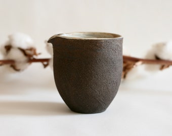 Black ceramic Pourer | Pottery Creamer | Katakuchi