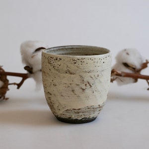 Cream Ceramic cup | Tea or coffee Cup | Japanese style pottery