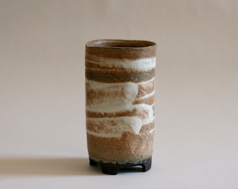 Ceramic Flowers Jar | Minimalist Kitchen Crock Holder | Pottery Vase | Japanese style Pottery