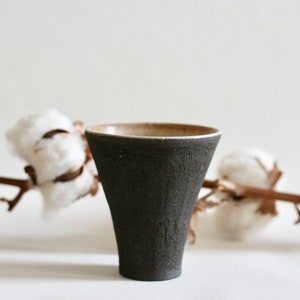 Black ceramic cup | Pottery Tumbler | Japanese style pottery