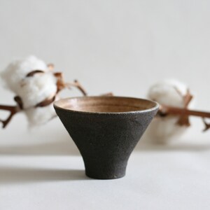 Black Small  ceramic cup | Pottery Tumbler | Japanese style pottery