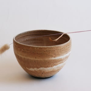 Round ceramic soup bowl | Japanese style pottery bowl