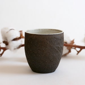 Black ceramic cup | Pottery Tumbler | Japanese style Tea cup