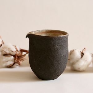Black ceramic Pourer | Pottery Creamer | Katakuchi