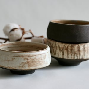 Set of Three Ceramic Small dish | Appetizer dish | Small Bites Plate | Japanese style pottery